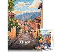 Rompecabezas de 1000 Piezas para Adultos, Cusco, Perú, Paisaje Urbano, Juego desafiante, Juguetes, patrón, ensamblaje, Regalo de cumpleaños, tamaño 50x75cm