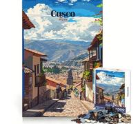 Rompecabezas de 1000 Piezas para Adultos,Cusco,Perú,póster de Viaje,Arte de Corte preciso,Juguete de estimulación cognitiva,Tiempo de Juego Relajante,decoración navideña 38x26cm
