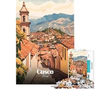 Rompecabezas de 1000 Piezas para Adultos Cusco Perú Póster de Viaje Desafío de Inteligencia Cerebral Juguetes adictivos Juegos relajantes Actividades Familiares Regalo Divertido (tamaño 50x75cm)