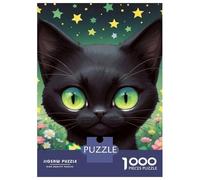 Rompecabezas De 1000 Piezas para Adultos Cute and Funny Black Cat Rompecabezas para Adultos Juegos Relajantes Regalo De Cumpleaños Regalos Y Cumpleaños Únicos 52x38cm/1000pcs