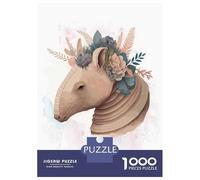 Rompecabezas De 1000 Piezas para Adultos Cute Armadillo Animal Art Rompecabezas para Adultos Juegos Relajantes para La Diversión Familiar Interacción Entre Padres E Hijos 52x38cm/1000pcs