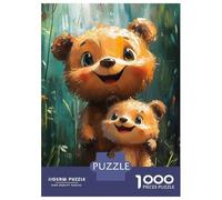 Rompecabezas De 1000 Piezas para Adultos Cute Bear Family Rompecabezas Juegos Familiares Difícil Difícil Cumpleaños Y Navidad 38x26cm/1000pcs