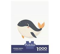 Rompecabezas De 1000 Piezas para Adultos Cute Cartoon Whale Rompecabezas para Adultos Juego Práctico Decoración De Pared Gran Regalo para Los Amantes De Los Juegos 70x50cm/1000pcs