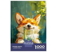 Rompecabezas De 1000 Piezas para Adultos Cute Cat Drinking Rompecabezas para Adultos Juego Práctico Decoración De Pared Gran Regalo para Los Amantes De Los Juegos 38x26cm/1000pcs