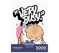 Rompecabezas De 1000 Piezas para Adultos Cute Cat Meme Funny Rompecabezas para Adultos Juegos Relajantes para La Diversión Familiar Interacción Entre Padres E Hijos 52x38cm/1000pcs