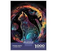 Rompecabezas De 1000 Piezas para Adultos Cute Cat Serenity Scenery Rompecabezas para Adultos Juegos De Relajación Una Obra De Arte Regalos para Amigos Y Familiares 52x38cm/1000pcs