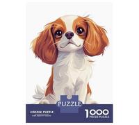 Rompecabezas De 1000 Piezas para Adultos Cute Cavalier King Charles Spaniel Rompecabezas para Adultos: Análisis Práctico del Juego Y Lógica, Toda La Familia 70x50cm/1000pcs
