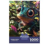 Rompecabezas De 1000 Piezas para Adultos Cute Chameleon in Jungle Rompecabezas para Adultos Juego De Ingenio Una Obra De Arte Interacción Entre Padres E Hijos 70x50cm/1000pcs