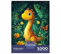 Rompecabezas De 1000 Piezas para Adultos Cute Dinosaur in Jungle Rompecabezas para Adultos Juguete Decoración De Pared para La Diversión Familiar 38x26cm/1000pcs