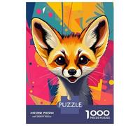 Rompecabezas De 1000 Piezas para Adultos Cute Fennec Fox Pop Art Rompecabezas para Adultos Juguetes Antiestrés Difícil Difícil Y Desafiante 38x26cm/1000pcs
