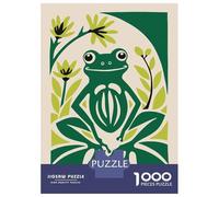 Rompecabezas De 1000 Piezas para Adultos Cute Funny Frog Art Rompecabezas para Adultos Juego De Ingenio Desafío Educativo Difícil 38x26cm/1000pcs