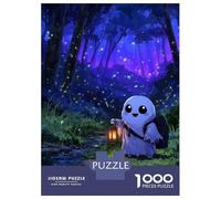 Rompecabezas De 1000 Piezas para Adultos Cute Ghost with Lantern in Forest Rompecabezas para Adultos Juego De Ingenio Patrón De Ensamblaje Oferta como Regalo para Toda La Familia 38x26cm/1000pcs