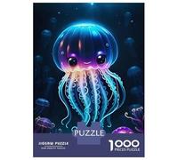 Rompecabezas De 1000 Piezas para Adultos Cute Jellyfish Deep Sea Rompecabezas para Adultos Juguetes Antiestrés Difícil Difícil Y Desafiante 38x26cm/1000pcs