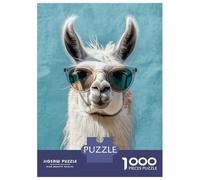 Rompecabezas De 1000 Piezas para Adultos Cute Llama Art Rompecabezas para Adultos Juegos De Relajación Regalos para Mujeres Desafío Educativo 52x38cm/1000pcs