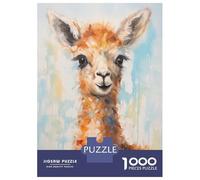 Rompecabezas De 1000 Piezas para Adultos Cute Llama Painting Rompecabezas para Adultos Juguetes Antiestrés Pero Divertido Y Humorístico 38x26cm/1000pcs