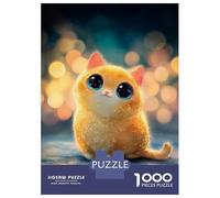 Rompecabezas De 1000 Piezas para Adultos Cute Orange Kitten with Big Eyes Rompecabezas para Adultos Juego Familiar Difícil Difícil Y Desafiante 70x50cm/1000pcs