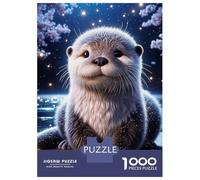 Rompecabezas De 1000 Piezas para Adultos Cute Otter in Moonlight Rompecabezas para Adultos Juegos Divertidos Análisis Y Lógica Regalos para Amigos Y Familiares 38x26cm/1000pcs