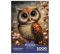 Rompecabezas De 1000 Piezas para Adultos Cute Owl with Big Eyes Rompecabezas para Adultos Juegos Relajantes para La Diversión Familiar Interacción Entre Padres E Hijos 52x38cm/1000pcs