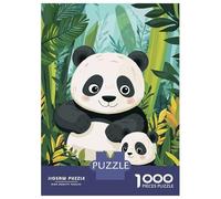 Rompecabezas De 1000 Piezas para Adultos Cute Panda Family Rompecabezas para Adultos Juego Práctico Vacaciones En Casa Matar El Tiempo Actividades Divertidas En Casa 38x26cm/1000pcs