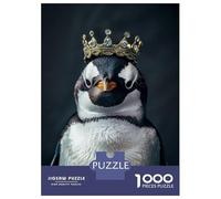 Rompecabezas De 1000 Piezas para Adultos Cute Penguin King Rompecabezas para Adultos Juguetes Antiestrés Difícil Difícil Y Desafiante 38x26cm/1000pcs