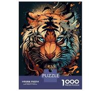 Rompecabezas De 1000 Piezas para Adultos Cute Tiger Animal Cartoon Rompecabezas para Adultos Juego De Ingenio Pero Divertido Y Humorístico Regalos De Cumpleaños Y Únicos 52x38cm/1000pcs