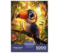 Rompecabezas De 1000 Piezas para Adultos Cute Toucan in Jungle Rompecabezas para Adultos Juegos Relajantes Regalo De Cumpleaños Regalos Y Cumpleaños Únicos 70x50cm/1000pcs