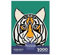 Rompecabezas De 1000 Piezas para Adultos Cute Tropical Tiger Rompecabezas para Adultos Juego De Ingenio Patrón De Ensamblaje Oferta como Regalo para Toda La Familia 70x50cm/1000pcs