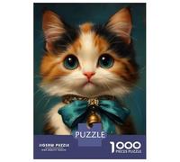 Rompecabezas De 1000 Piezas para Adultos Cute Victorian Cat Art Rompecabezas Juego Familiar para La Diversión Familiar Oferta como Regalo para Toda La Familia 38x26cm/1000pcs
