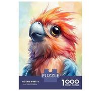 Rompecabezas De 1000 Piezas para Adultos Cute Watercolor Parrot Rompecabezas para Adolescentes Juguetes Antiestrés Desafío Difícil Actividades Divertidas En Casa 52x38cm/1000pcs