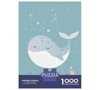 Rompecabezas De 1000 Piezas para Adultos Cute Whale Illustration with Colorful Dots Rompecabezas para Adolescentes Juguetes Antiestrés Desafío Difícil Actividades Divertidas En Casa 52x38cm/1000pcs