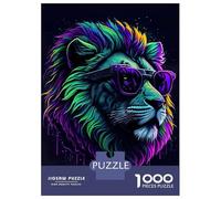 Rompecabezas De 1000 Piezas para Adultos Cute Whimsical Lion Rompecabezas para Adultos Juegos Familiares Pero Divertidos Y Humorísticos Regalo De Cumpleaños, Regalos, 70x50cm/1000pcs