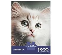 Rompecabezas De 1000 Piezas para Adultos Cute White Cat Rompecabezas para Adultos Juego De Ingenio Pero Divertido Y Humorístico 70x50cm/1000pcs