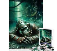 Rompecabezas de 1000 Piezas para Adultos Cyber Primate Juguete superviviente decoración de Pared Gran Regalo para Juegos Juego práctico Lista de Deseos con Papá Noel tamaño 38x52cm