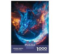 Rompecabezas De 1000 Piezas para Adultos Cyber Wolf Moon Nebula Rompecabezas para Adolescentes Juego Práctico Desafío Difícil Regalo De Cumpleaños, Regalos, 52x38cm/1000pcs
