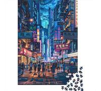 Rompecabezas De 1000 Piezas para Adultos Cyberpunk Cityscape Rompecabezas para Adultos Juguetes De Bricolaje Análisis Y Lógica Regalos De Cumpleaños Y Únicos 52x38cm/1000pcs