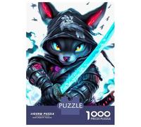 Rompecabezas De 1000 Piezas para Adultos Cyberpunk Dachshund Dog Ninja Rompecabezas Juego De Ingenio Carrera De Velocidad De Manos Interacción Entre Padres E Hijos 70x50cm/1000pcs