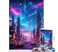 Rompecabezas de 1000 Piezas para Adultos Cyberpunk Pillars of Titan Juguetes de Bricolaje Grandes Regalos y Juguetes Juego Imposible Interesante reducción del estrés tamaño 50x75cm
