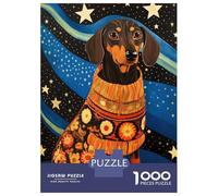 Rompecabezas De 1000 Piezas para Adultos Dachshund Dog 01 Tribal Rompecabezas para Adultos Juego Familiar Difícil Difícil Y Desafiante 52x38cm/1000pcs