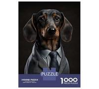 Rompecabezas De 1000 Piezas para Adultos Dachshund in A Mens Suit Rompecabezas para Adultos Juego Práctico Ensamblaje De Patrones Difícil Y Desafiante 70x50cm/1000pcs