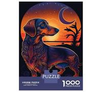Rompecabezas De 1000 Piezas para Adultos Dachshund Style 4 Rompecabezas De Juguete Decoración De Pared Una Obra De Arte Cumpleaños Y Navidad 70x50cm/1000pcs
