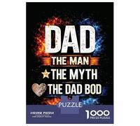 Rompecabezas De 1000 Piezas para Adultos Dad The Man The Myth The Dad BOD Rompecabezas para Adultos Juegos Relajantes para La Diversión Familiar Interacción Entre Padres E Hijos 52x38cm/1000pcs
