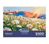 Rompecabezas De 1000 Piezas para Adultos Daisy Field Painting with Sunlight Rompecabezas para Adultos Juego Práctico Ensamblaje De Patrones Difícil Y Desafiante 52x38cm/1000pcs