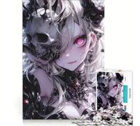 Rompecabezas de 1000 Piezas para Adultos Dama de la Muerte, Calaveras, Juegos para Toda la Familia, Divertido y con Humor, Juego de desafío único 38x26cm
