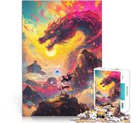 Rompecabezas de 1000 Piezas para Adultos Dama dragón y Maga Desafío difícil para aliviar el estrés Regalo para cumpleaños 52x38cm
