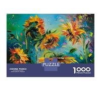 Rompecabezas De 1000 Piezas para Adultos Dancing Sunflowers Rompecabezas Juego De Ingenio Carrera De Velocidad De Manos Interacción Entre Padres E Hijos 70x50cm/1000pcs