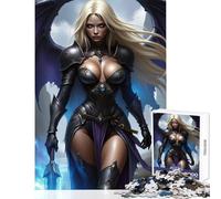 Rompecabezas de 1000 Piezas para Adultos Dark Angel Warrior Juguete Educativo Gran Regalo y Juego Familiar Actividades Divertidas en casa tamaño 50x75cm