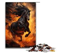 Rompecabezas de 1000 Piezas para Adultos Dark Horse on Fire Juego práctico 75 x 50 cm