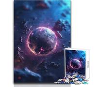 Rompecabezas de 1000 Piezas para Adultos Dark Planet, Juego Educativo Divertido de Actividades de Aprendizaje, Cualquier ocasión Tamaño 38x52cm