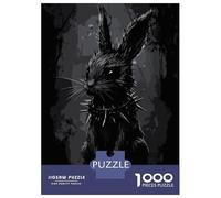 Rompecabezas De 1000 Piezas para Adultos Dark Spiked Gothic Rabbit Rompecabezas para Adultos Juego De Ingenio Desafío Difícil Desafiante De Completar 70x50cm/1000pcs