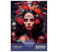 Rompecabezas De 1000 Piezas para Adultos Day of The Dead Rompecabezas Juegos Divertidos para La Diversión Familiar Cumpleaños Y Navidad 52x38cm/1000pcs